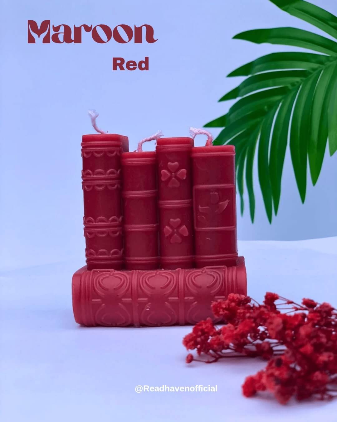Book Candle "Maroon Red"